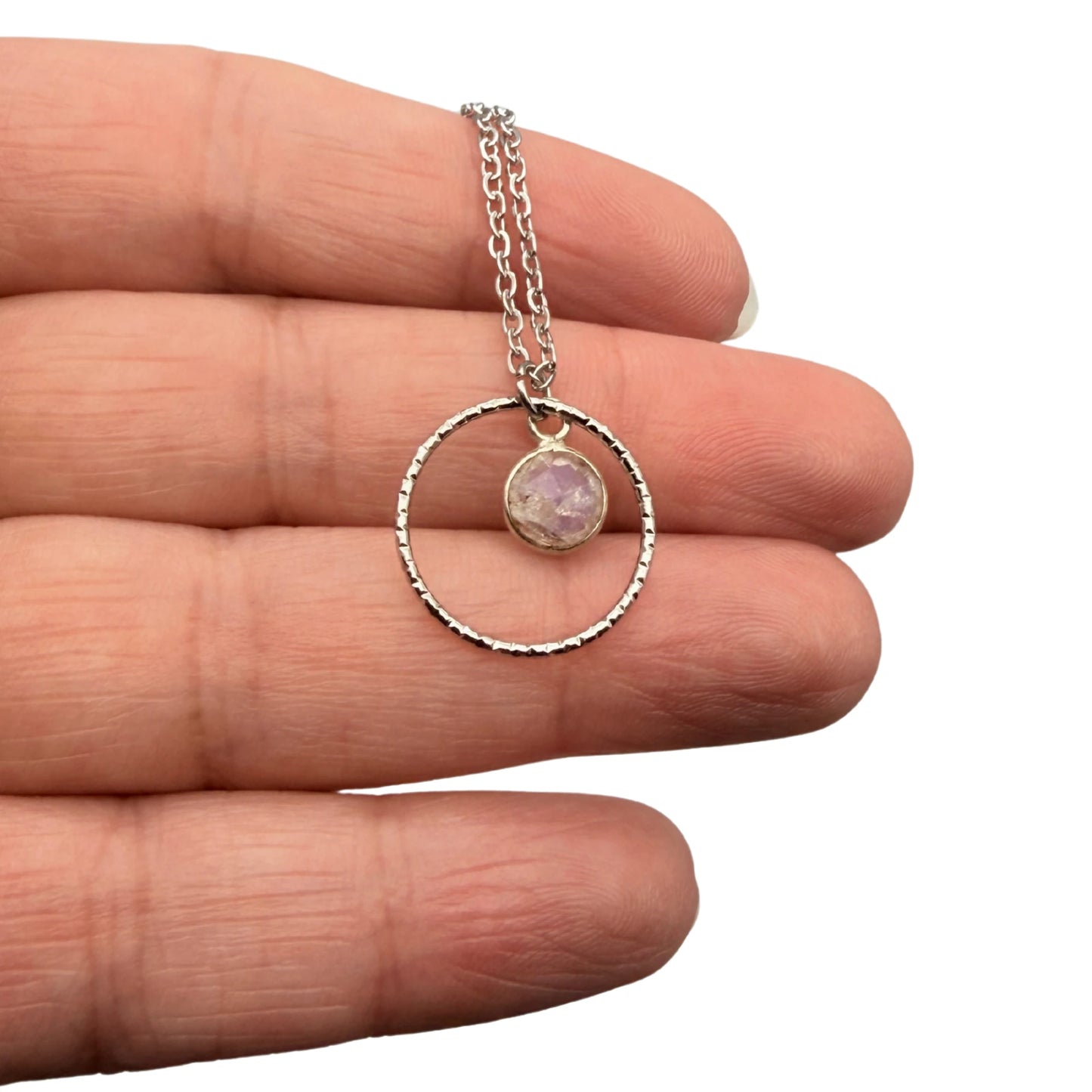 Collier Orbite en Argent 925 et Pierre Naturelle - 10 variantes