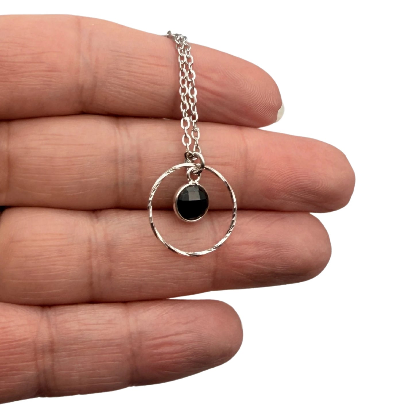 Collier Orbite en Argent 925 et Pierre Naturelle - 10 variantes