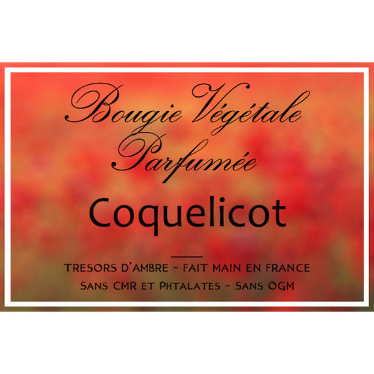 Bougie végétale parfumée Coquelicot Métal