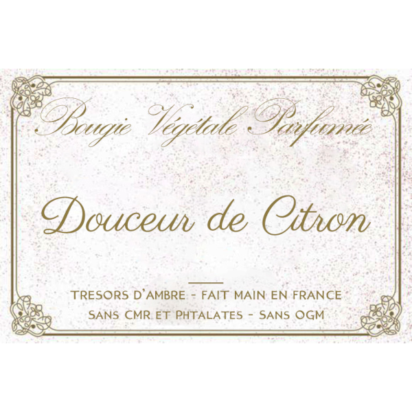 Bougie végétale parfumée Douceur de Citron