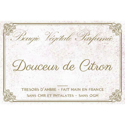 Bougie végétale parfumée Douceur de Citron