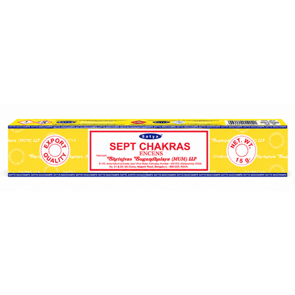 Encens 7 Chakras – Satya 15g | Bâtonnets Naturels