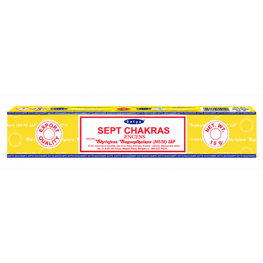 Encens 7 Chakras – Satya 15g | Bâtonnets Naturels