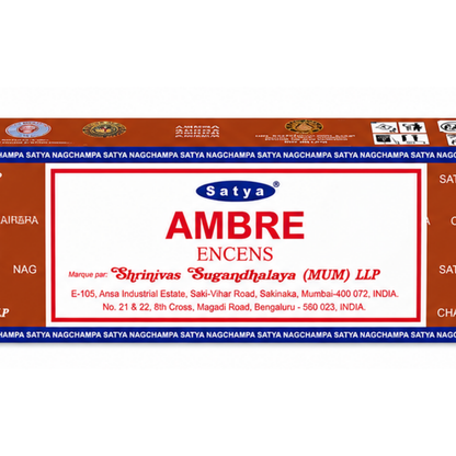 Encens Ambre – Satya 15g | Bâtonnets Naturels