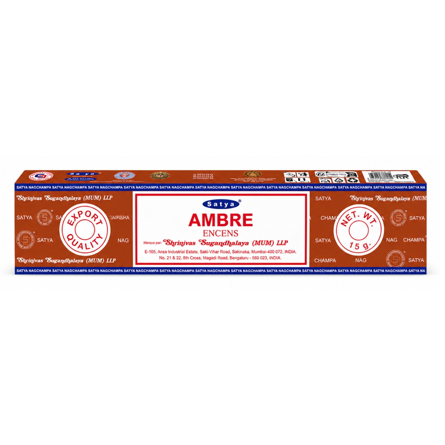 Encens Ambre – Satya 15g | Bâtonnets Naturels
