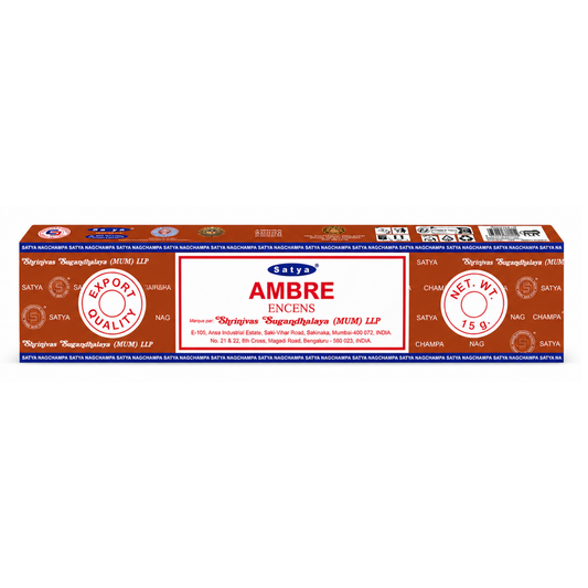 Encens Ambre – Satya 15g | Bâtonnets Naturels