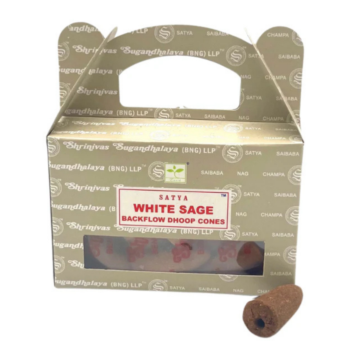 Encens Backflow Sauge Blanche – Satya | Cônes pour Fontaine à Encens