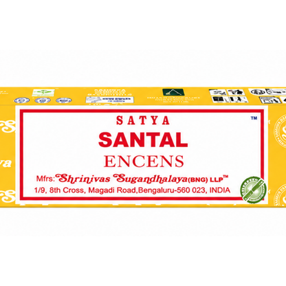 Encens Bois de Santal – Satya 15g | Bâtonnets Naturels