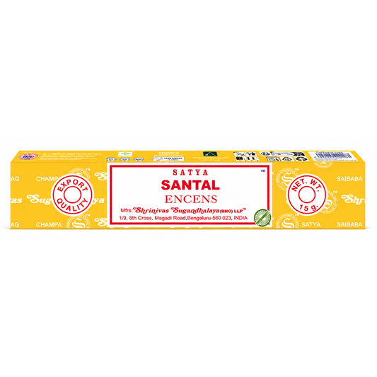 Encens Bois de Santal – Satya 15g | Bâtonnets Naturels