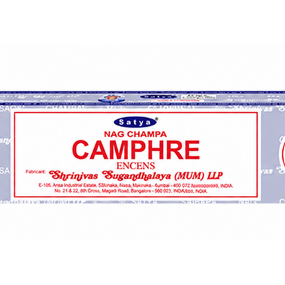 Encens Camphre – Satya 15g | Bâtonnets Naturels