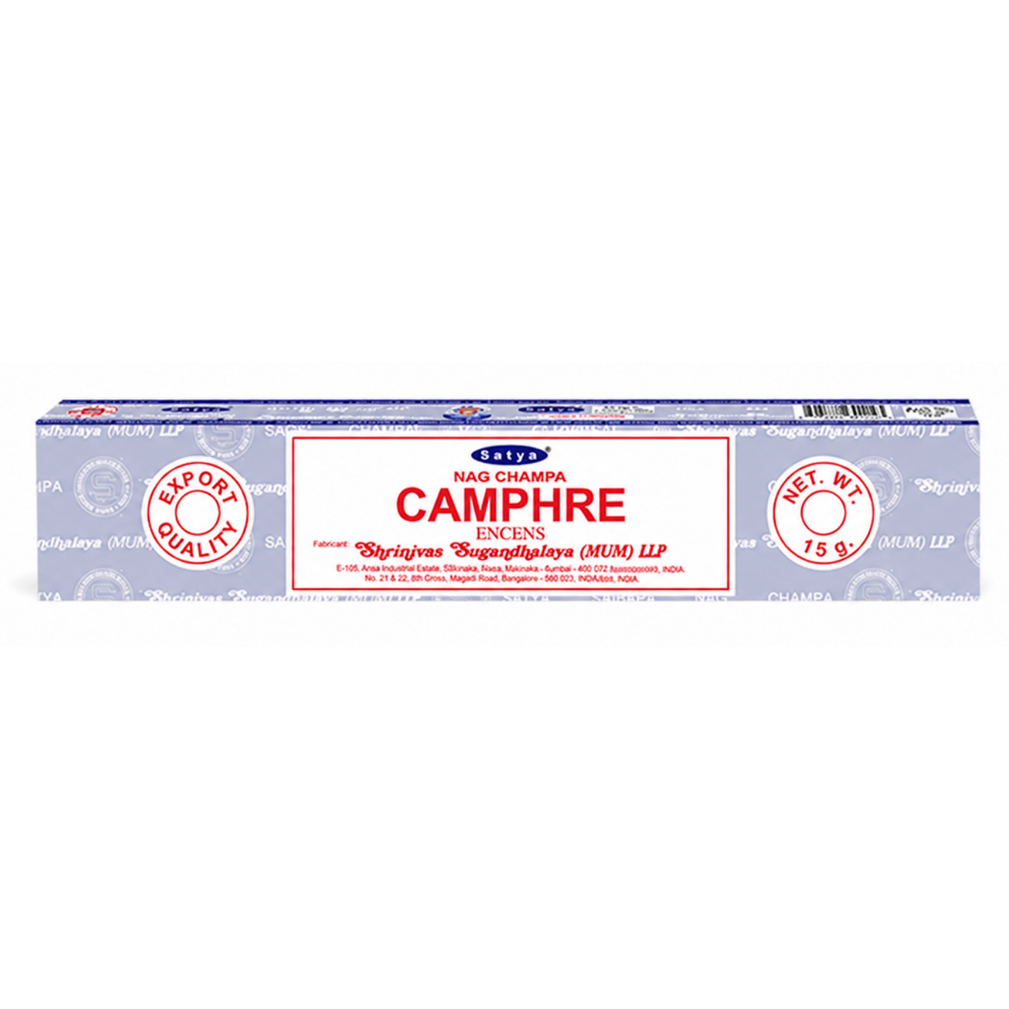 Encens Camphre – Satya 15g | Bâtonnets Naturels