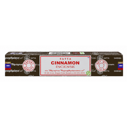 Encens Cannelle – Satya 15g | Bâtonnets Naturels