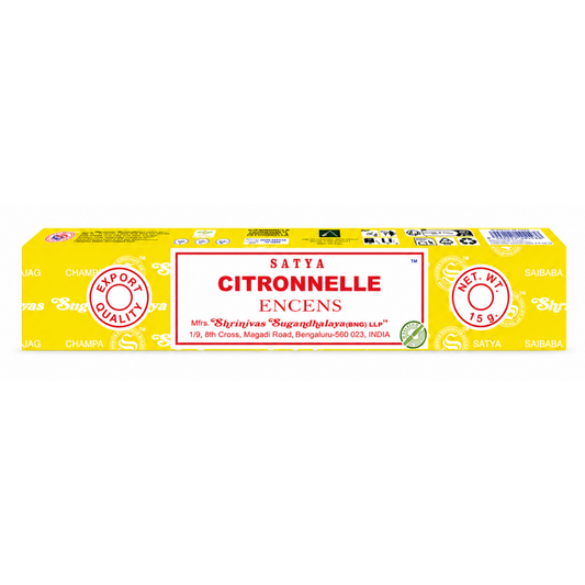 Encens Citronnelle – Satya 15g | Bâtonnets Naturels
