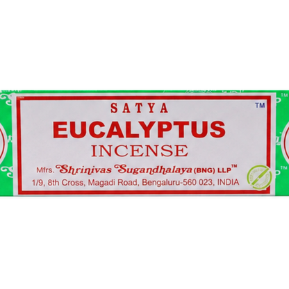 Encens Eucalyptus – Satya 15g | Bâtonnets Naturels