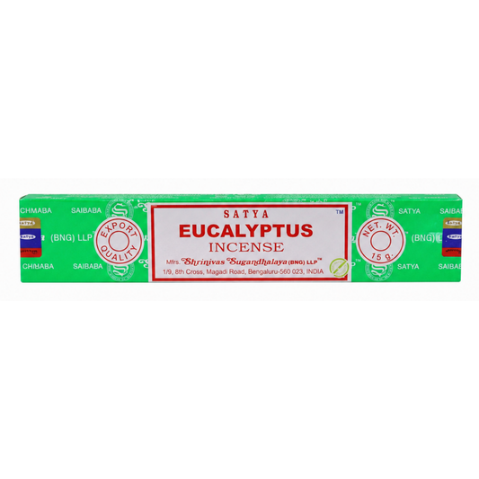 Encens Eucalyptus – Satya 15g | Bâtonnets Naturels