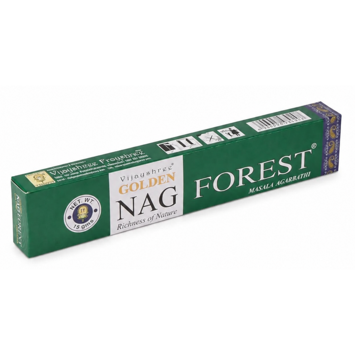 Encens Forêt – Vijayshree Golden Nag 15g | Bâtonnets Naturels