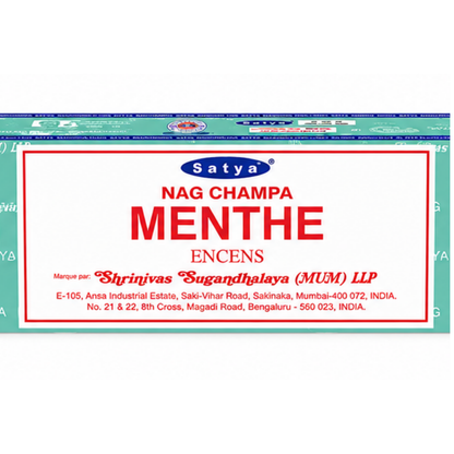 Encens Menthe – Satya 15g | Bâtonnets Naturels