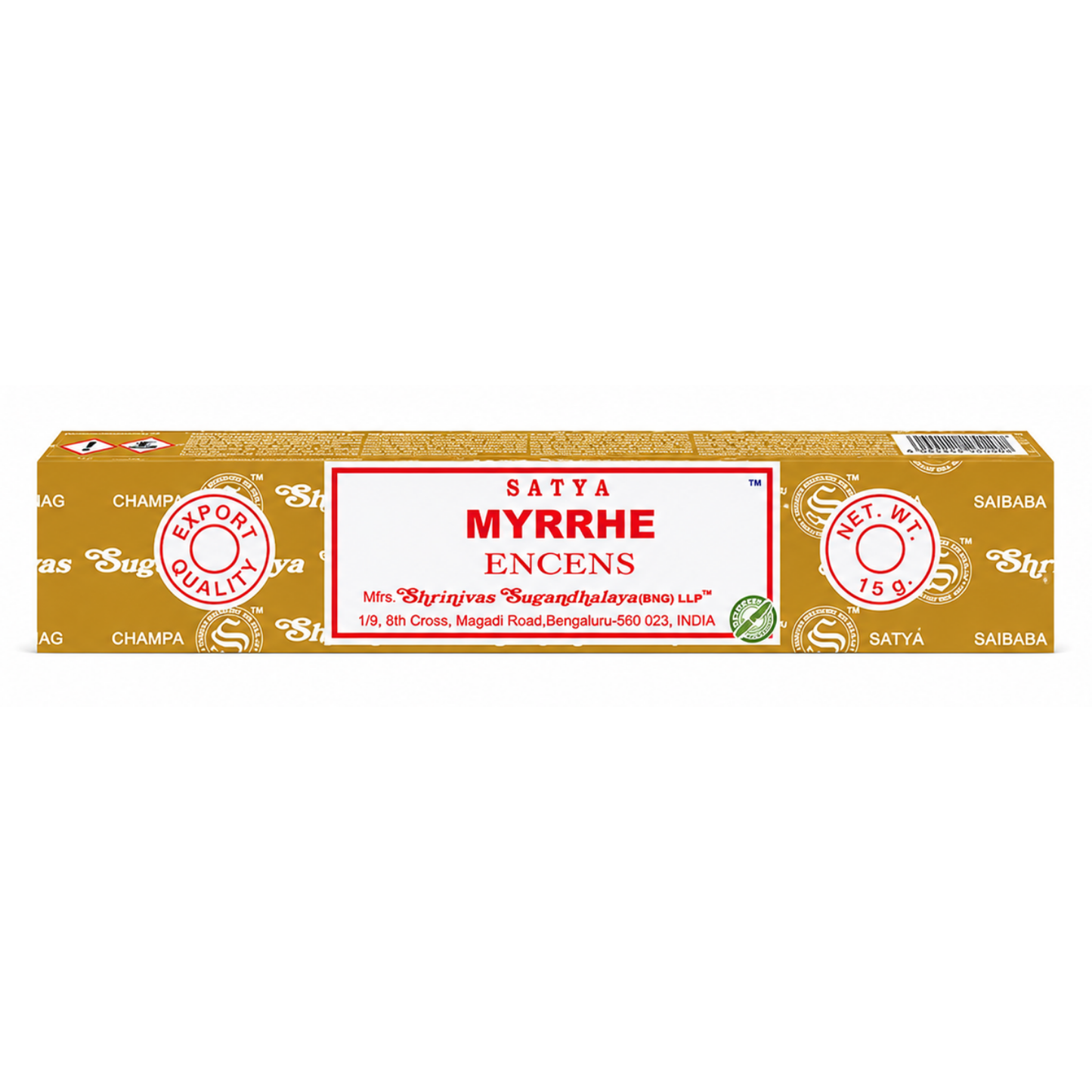Encens Myrrhe – Satya 15g | Bâtonnets Naturels