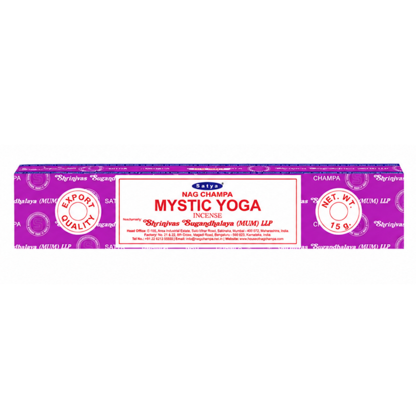 Encens Mystic Yoga – Satya 15g | Bâtonnets Naturels