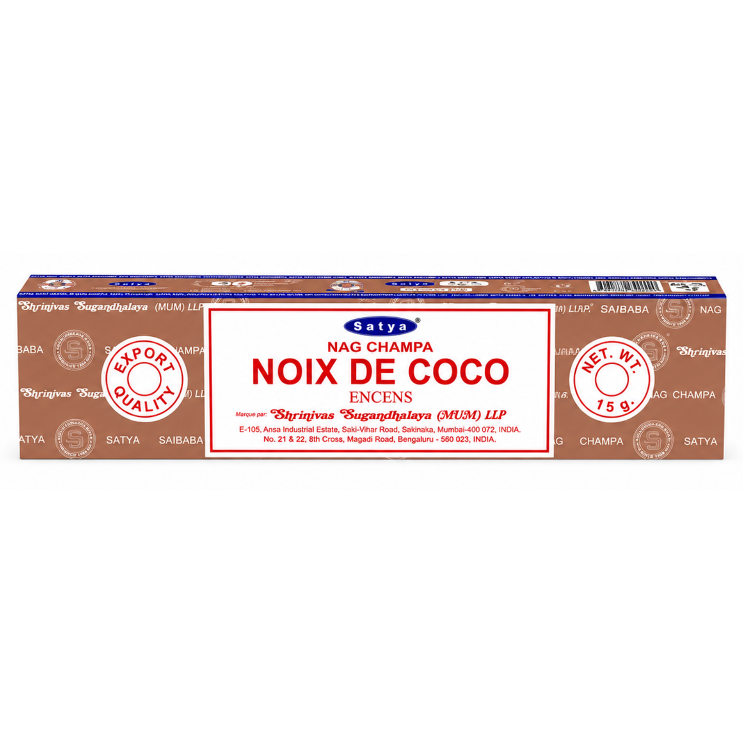 Encens Noix de Coco – Satya 15g | Bâtonnets Naturels
