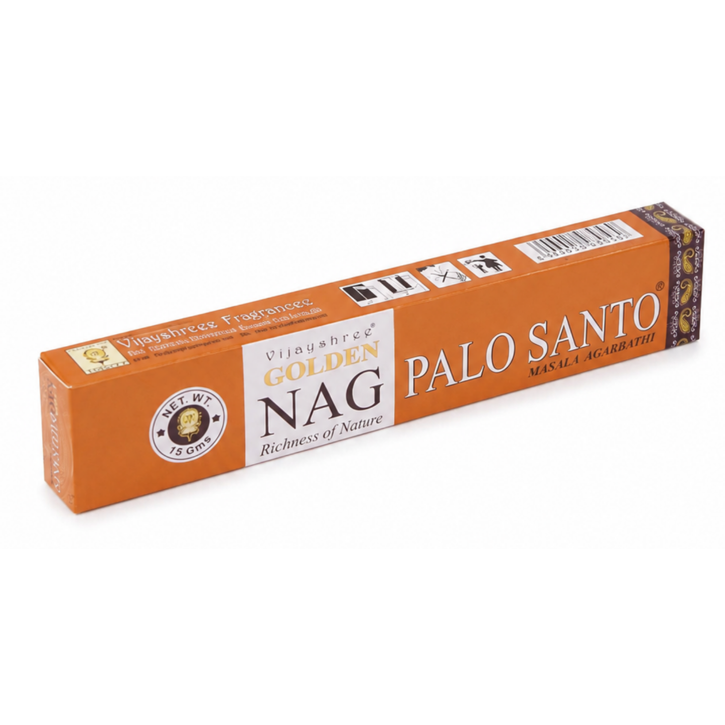 Encens Palo Santo – Vijayshree Golden Nag 15g | Bâtonnets Naturels
