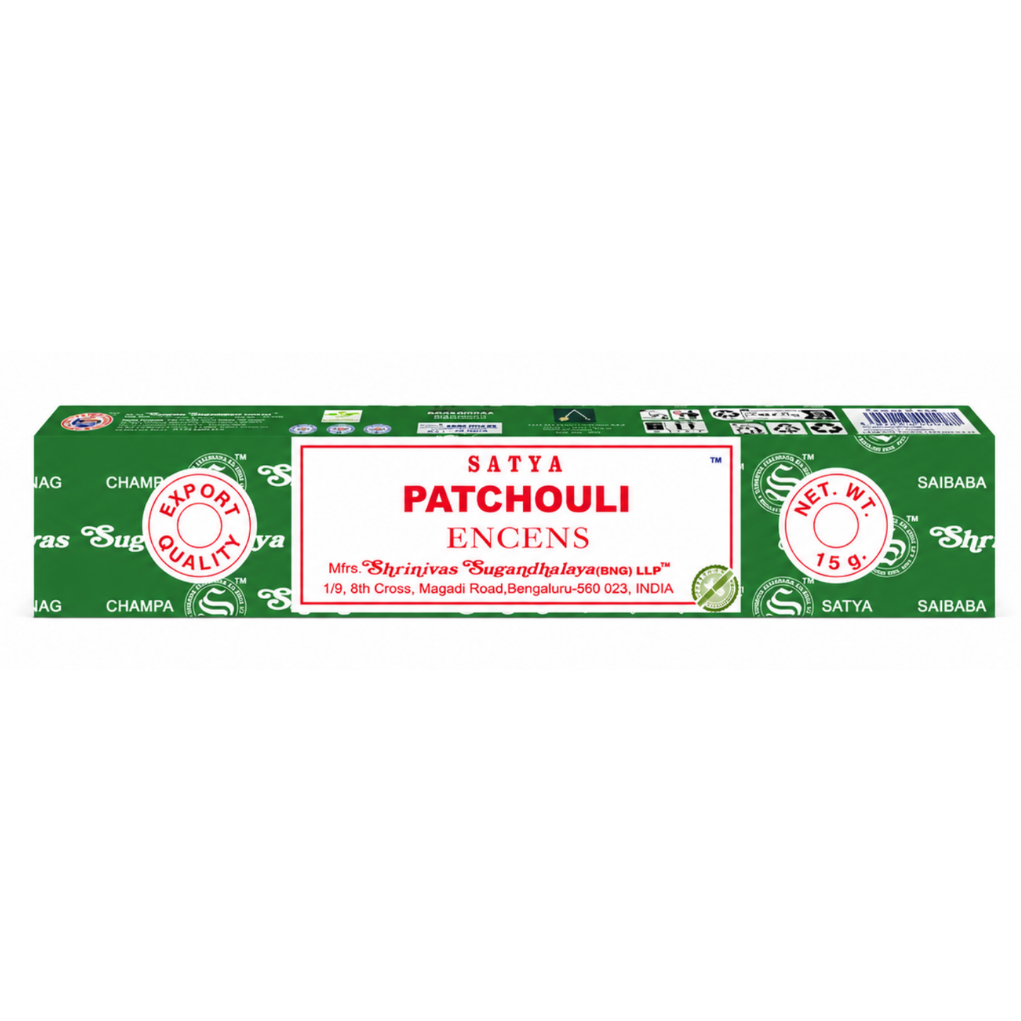 Encens Patchouli – Satya 15g | Bâtonnets Naturels