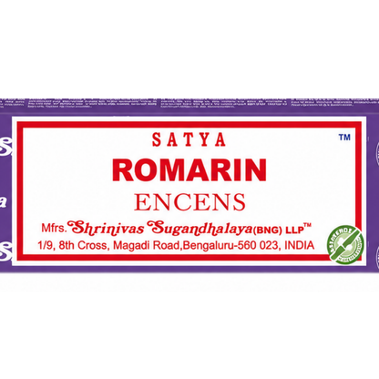 Encens Romarin – Satya 15g | Bâtonnets Naturels