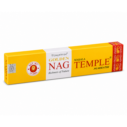 Encens Temple – Vijayshree Golden Nag 15g | Bâtonnets Naturels