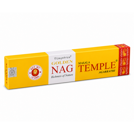 Encens Temple – Vijayshree Golden Nag 15g | Bâtonnets Naturels