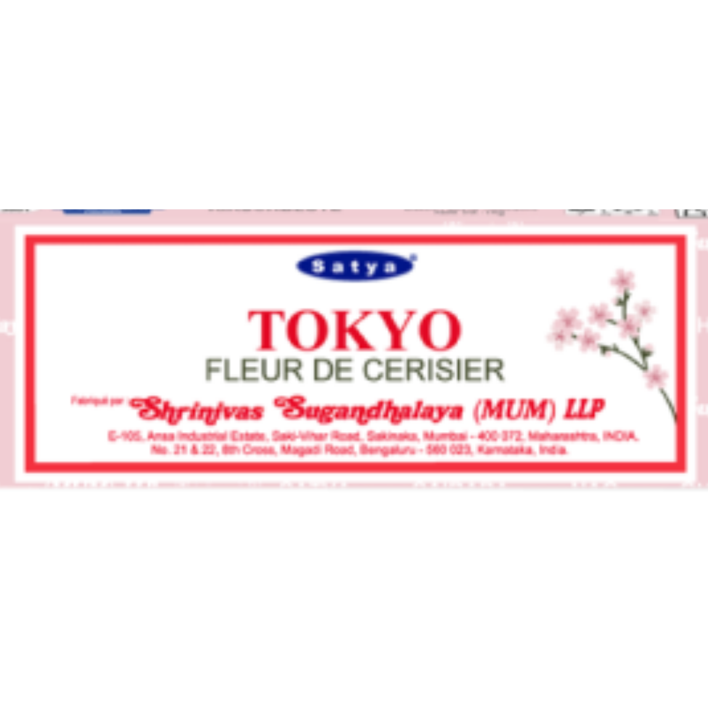 Encens Tokyo Sakura – Satya 15g | Bâtonnets Naturels
