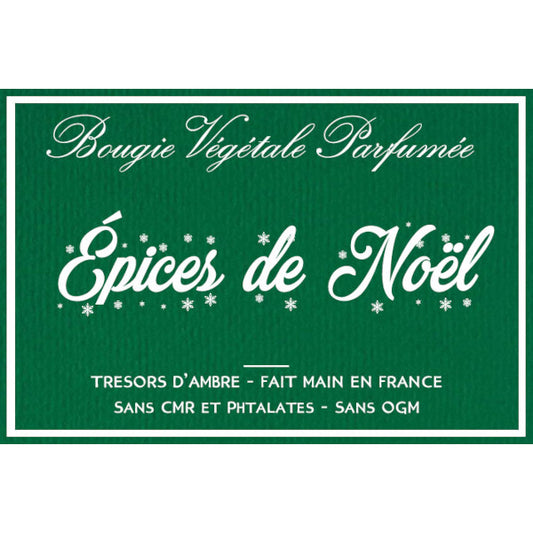 Bougie végétale parfumée Epices de Noël Métal