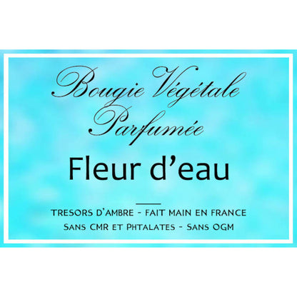 Bougie végétale parfumée Fleur d’Eau Métal