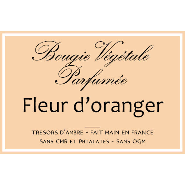 Bougie végétale parfumée Fleur d’Oranger Métal