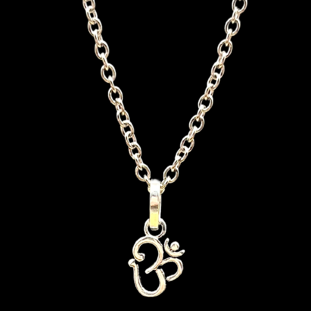 Om Pendentif en Acier Inoxydable