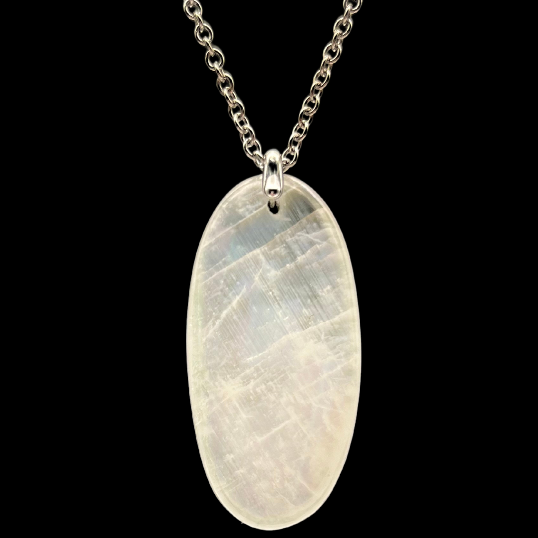 Labradorite Blanche ou Péristérite Pendentif