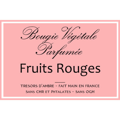 Bougie végétale parfumée Fruits rouges Métal