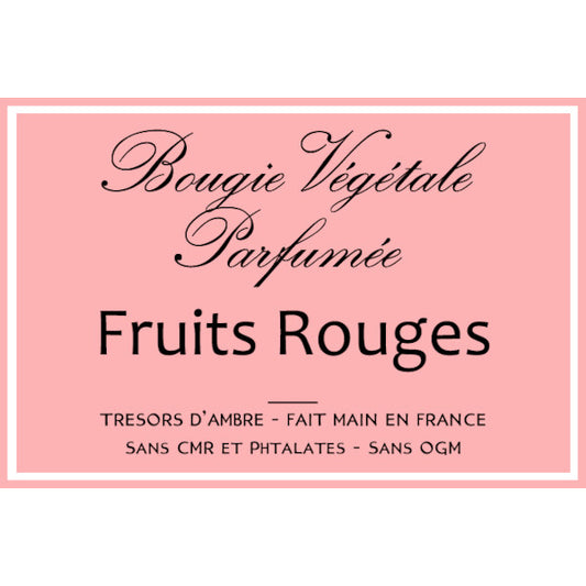 Bougie végétale parfumée Fruits rouges Métal