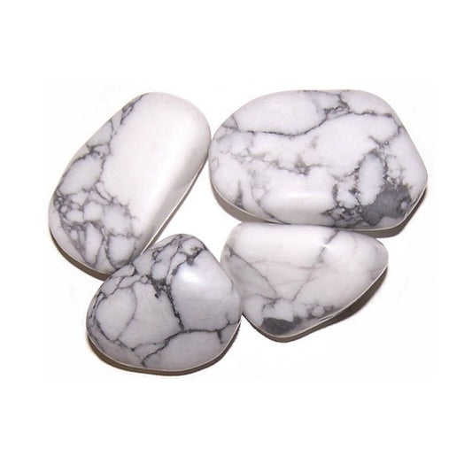 Howlite Blanche Pierre Roulée