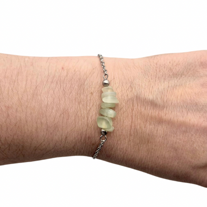 Bracelet en pierre naturelle en acier inoxydable au choix