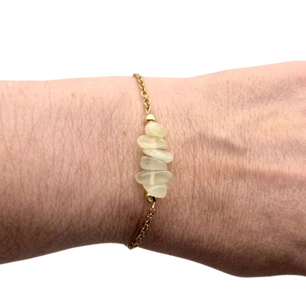 Bracelet en pierre naturelle en acier inoxydable au choix