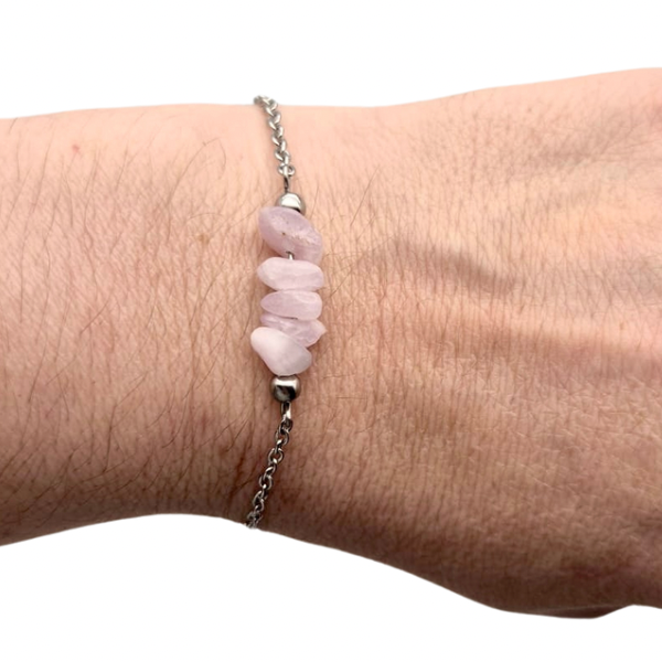 Bracelet en pierre naturelle en acier inoxydable au choix