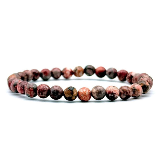 Quartz Jaspe Léopard Bracelet en Pierre Boule