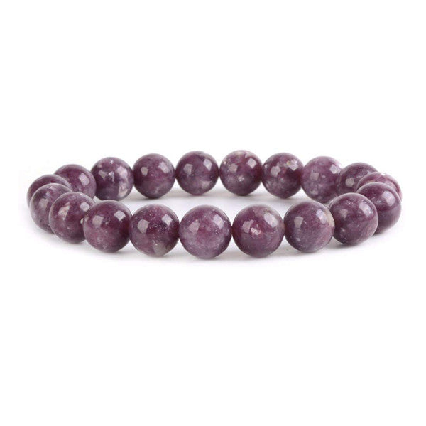 Lépidolite Bracelet en Pierre Boule