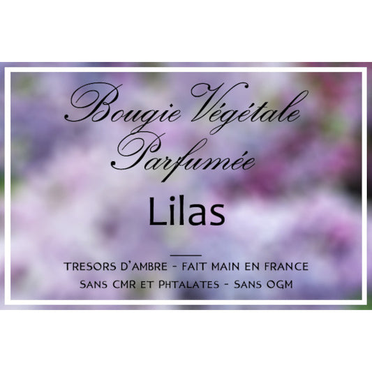 Bougie végétale parfumée Lilas Métal