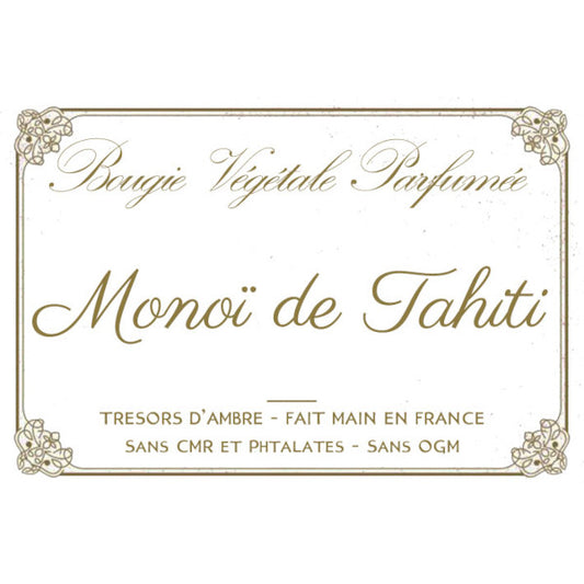 Bougie végétale parfumée Monoï de Tahiti Métal