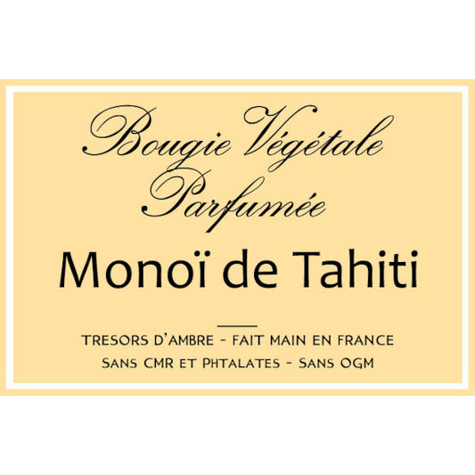 Bougie végétale parfumée Monoï de Tahiti Métal