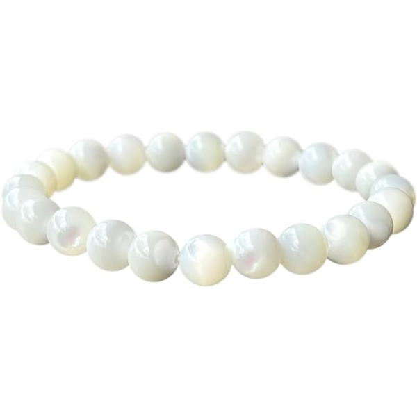 Nacre Bracelet en Pierre Boule