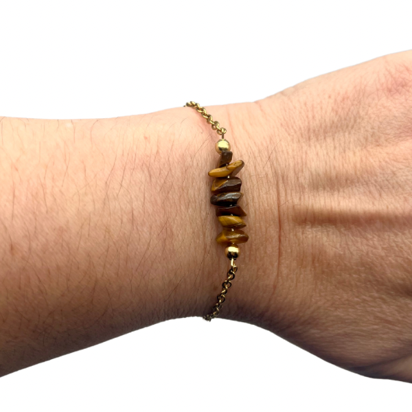 Bracelet en pierre naturelle en acier inoxydable au choix