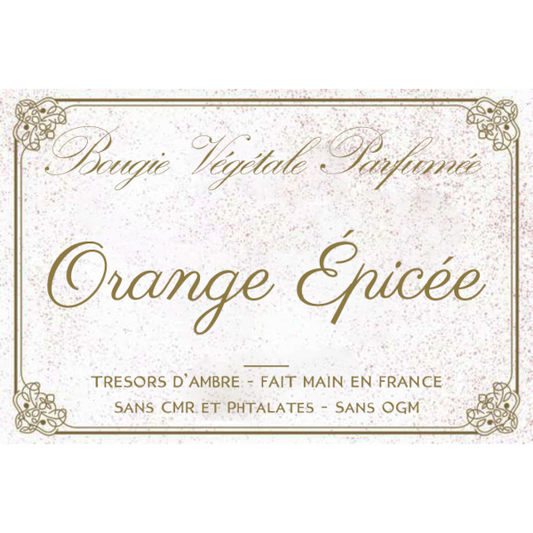 Bougie végétale parfumée Orange épicée Métal