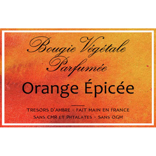 Bougie végétale parfumée Orange épicée Métal